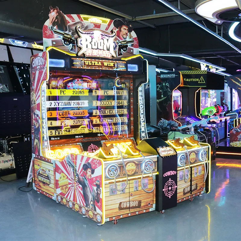 Western Gun King Shooting Machine, Metal Indoor Amusement Game, 4-Player Multiplayer Online Battle, Arcade Game Equipment