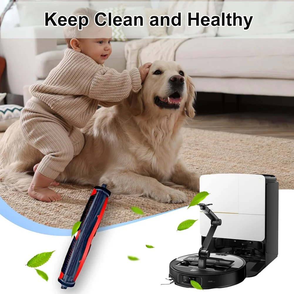 

A74G-2PCS Anti-Tangle Roller Brush For Roborock Saros Z70/G30 Space Vacuum Cleaner Spare Parts Anti Entanglement Main Brush