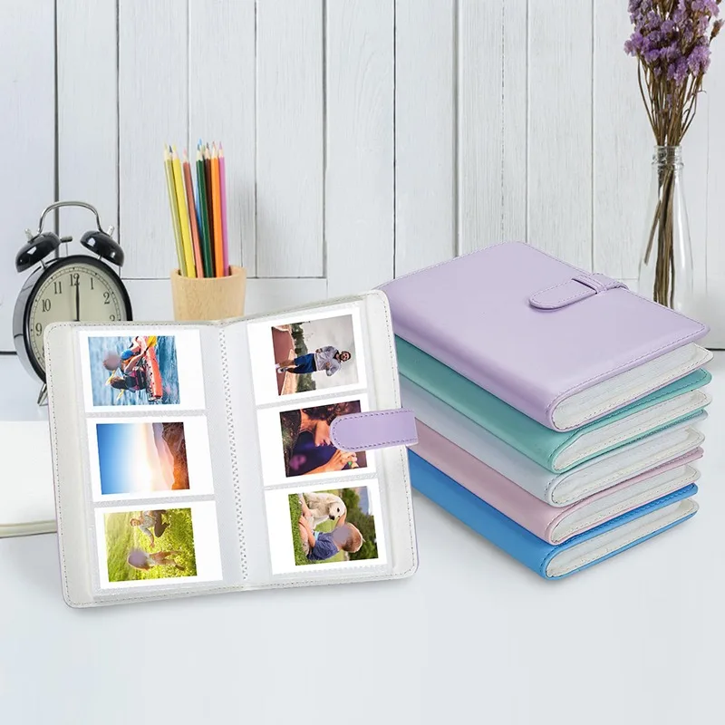

108 Pockets 2x3 inch Photo Album Film Camera Photo Paper PU Leather Storage Case Stamp Collection Book Photocard Binder