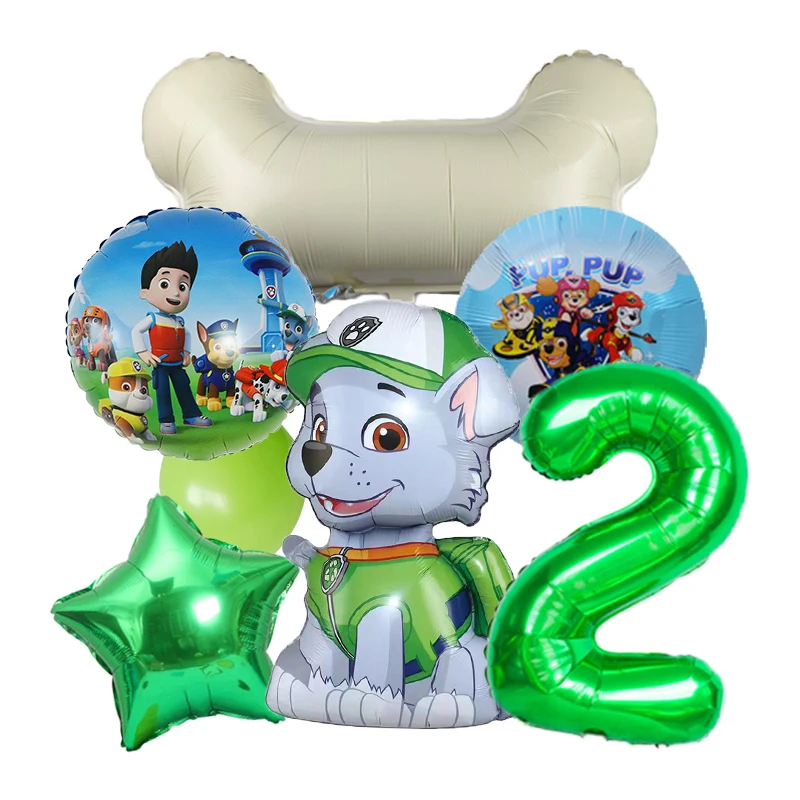 7 stücke Cartoon Paw Patrol Motto Party Dekoration Lieferungen Rettungs Hund Aluminium Folie Ballon Kinder Geburtstag Geschenk