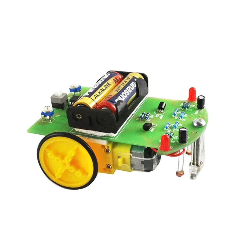 Smart Roboter Auto D2-1 Kits Intelligente Tracking Linie Auto Lichtempfindliche Roboter DIY Elektronische ToyDIY Kit Patrol Automobil Teile