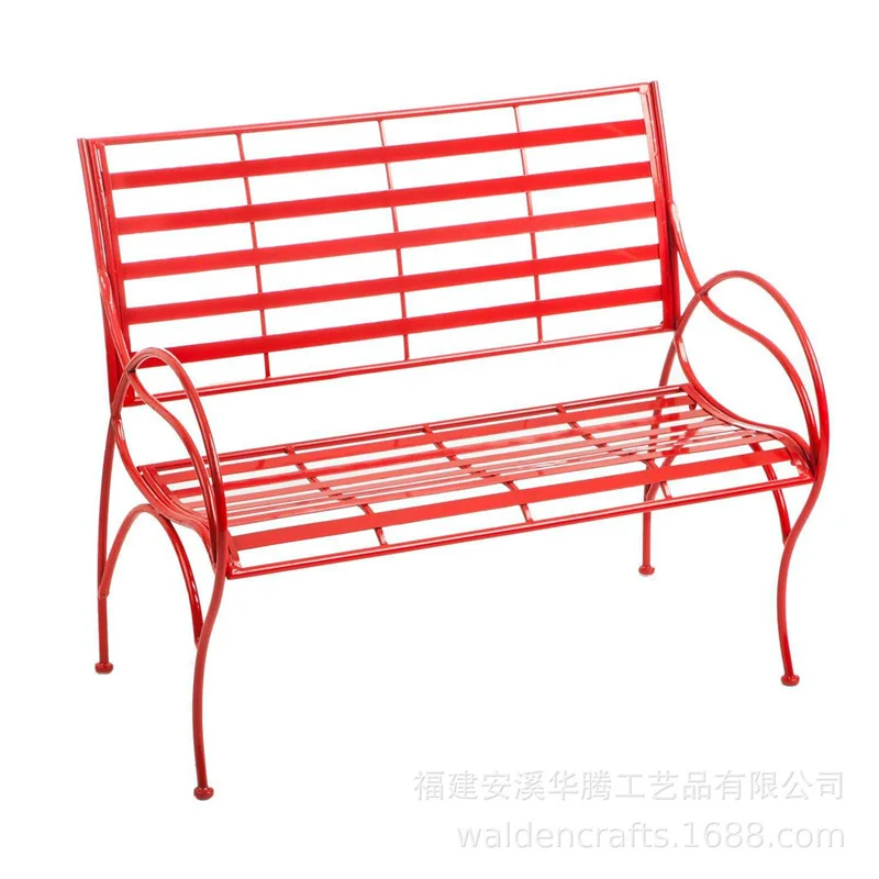 Red vortex high-grade wrought iron sofa chair garden leisure chair