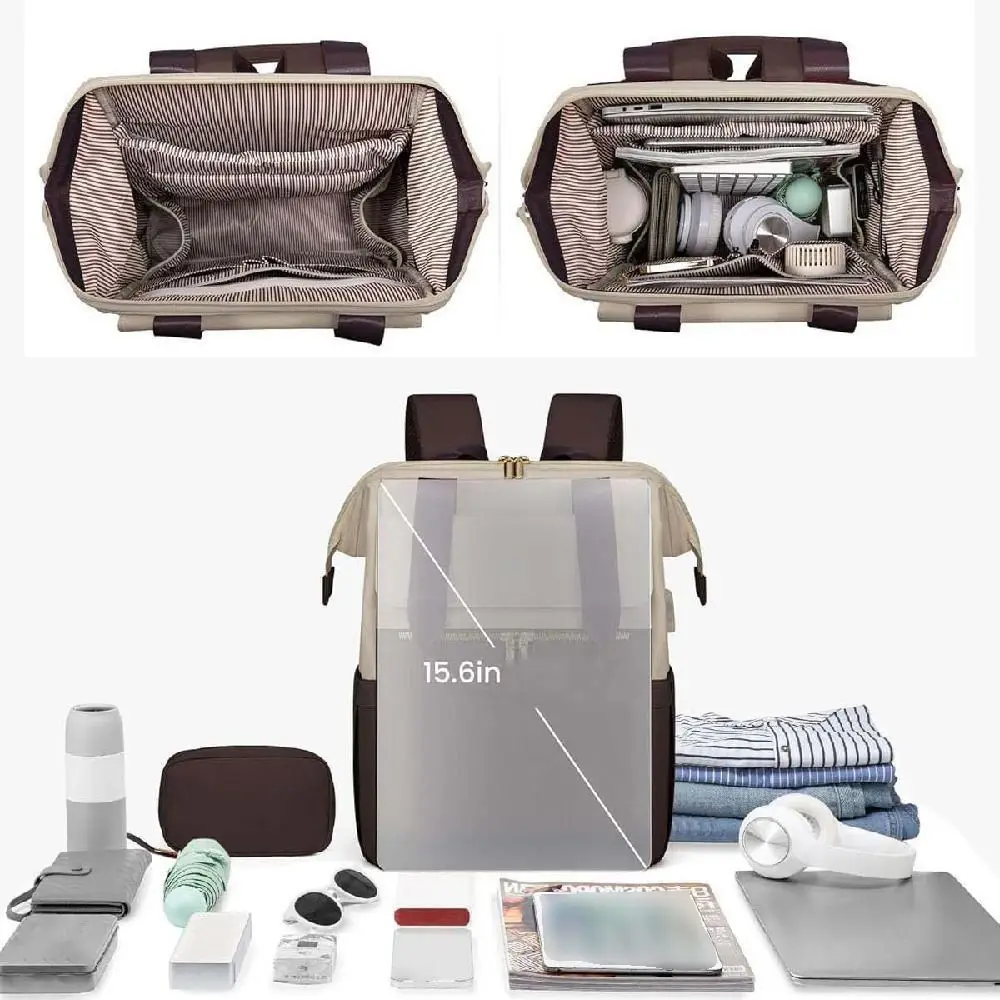 Large Capacity Travel Laptop Backpack Waterproof Multifunctional Mommy Shoulder Bag Breathable Wear-resistant