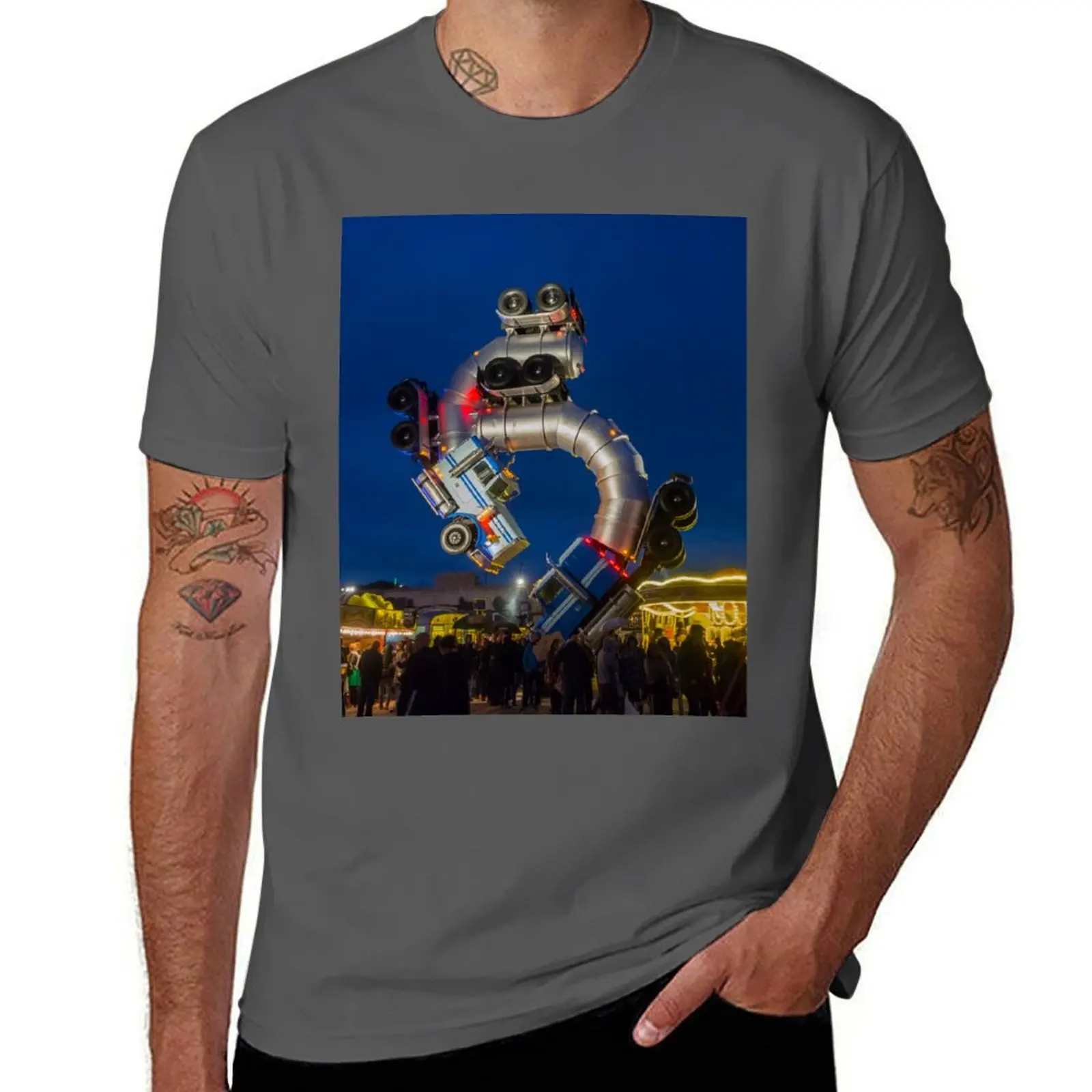 

Mike Ross's Big Rig Jig at Banksy's Dismaland T-Shirt essential t shirt anime clothes anime shirt oversized t shirts for men