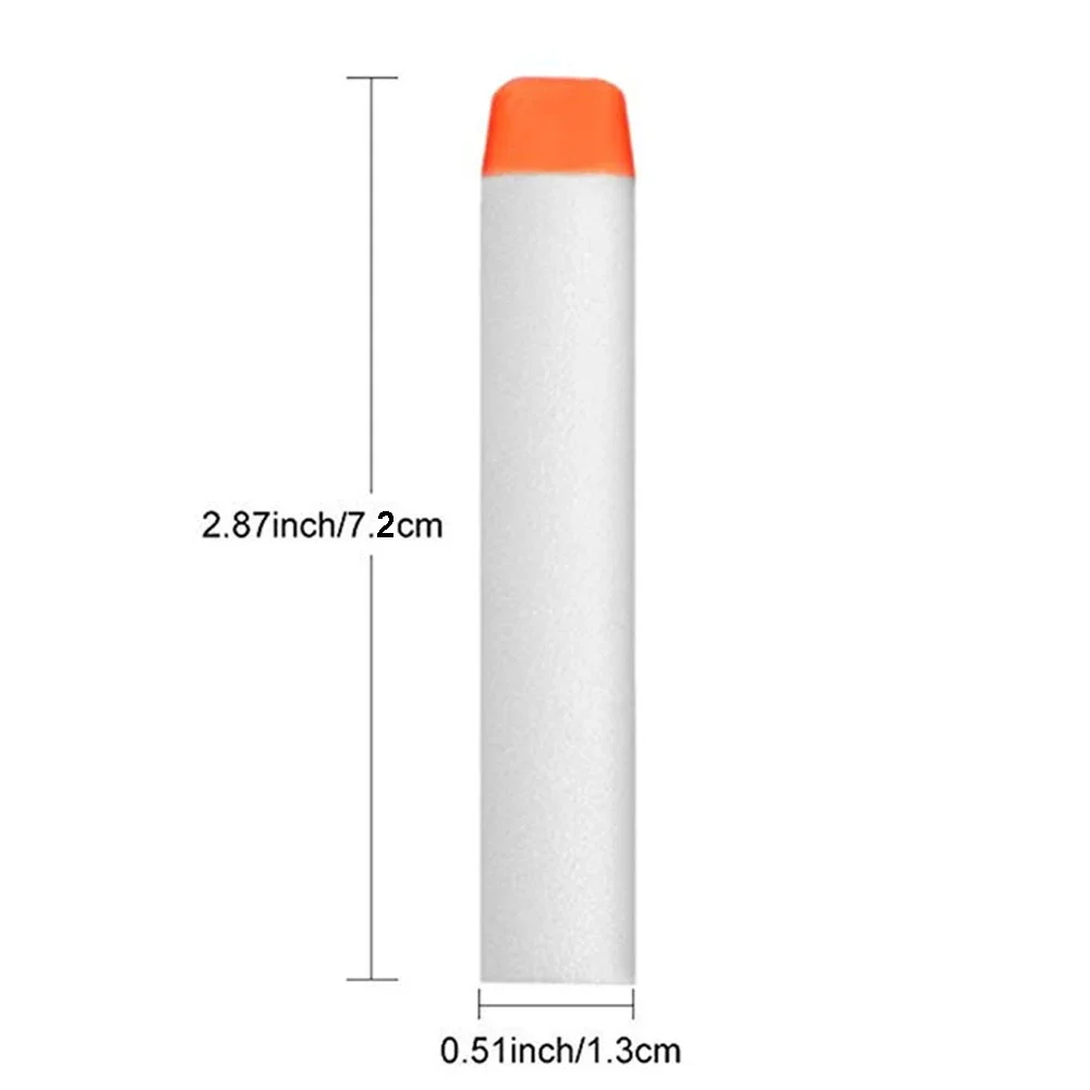 White Glow In The Dark Soft Refill Bullet Replacement Foam Luminous Bullet for Nerf Toy Gun Elite Series Soft Hole Bullets Darts