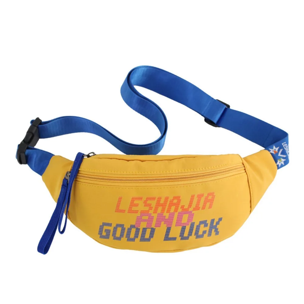 

Large Capacity Sports Chest Bag Color Contrast Waterproof Crossbody Dumpling Bag Nylon Phone Pouch Male Waist Bag Outdoor
