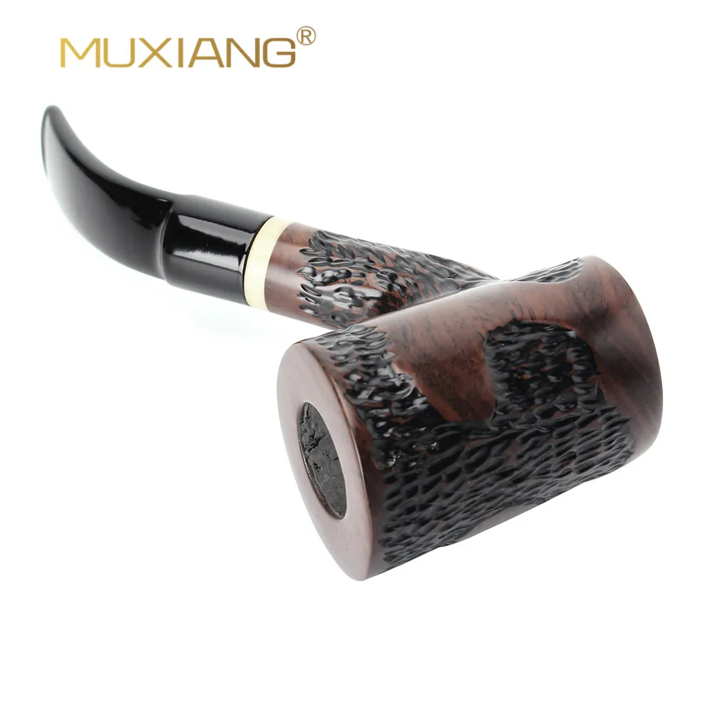 JIBILL classic cherrywood pipe tobacco pipe sandalwood solid wood pipe 9mm pipe channel Acrylic curved handle hammer pipe gift