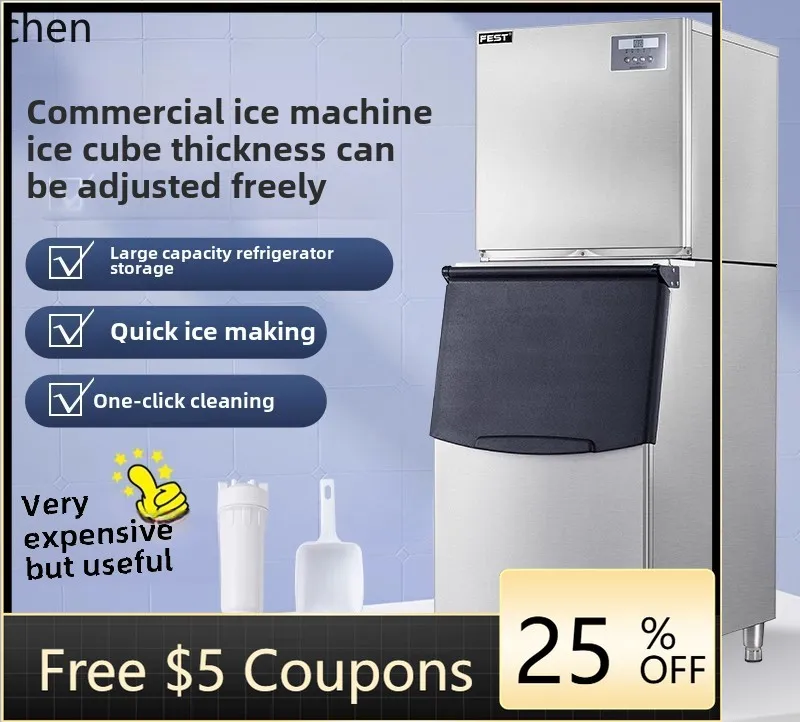 

Льдогенератор D28 для кафе и магазинов молочного чая, большой, с высокой производительностью, автоматический, для квадратных кубиков льда