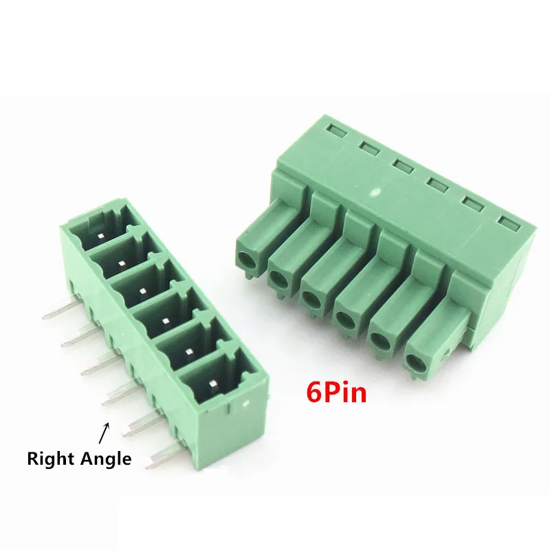 10/5 Pairs Pitch 5.08mm Terminal Block Connector 2edg 5.08mm 2-12 Pin Pcb Screw Connector Terminal Block 2edg Socket Pcb Screw