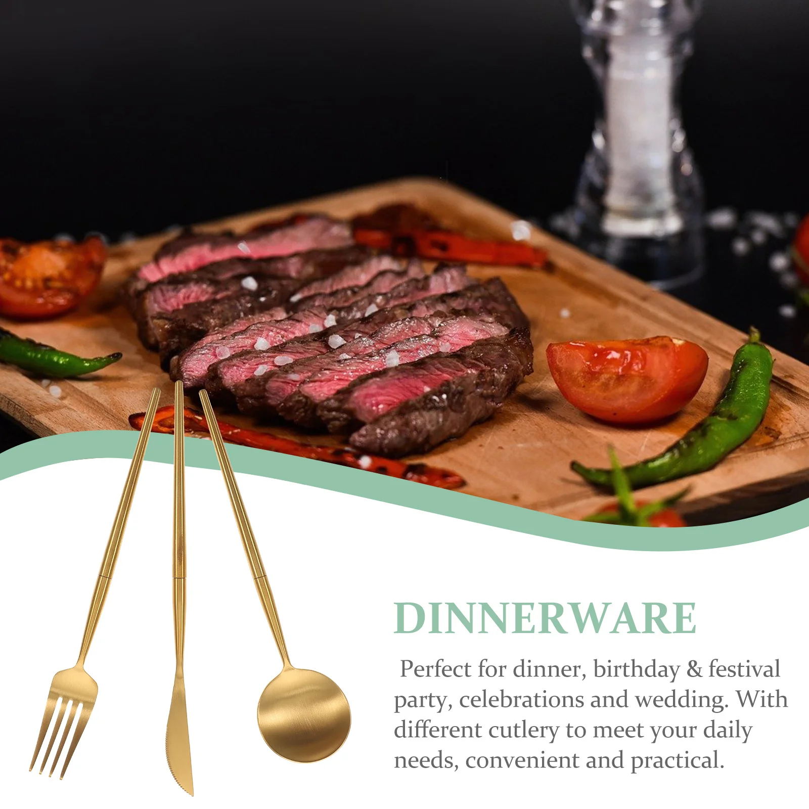 

1Set Stainless Steel Cutlery Set Portable Detachable Camping Fork Spoon Knife Flatware Kit for Travel Picnic Outdoor