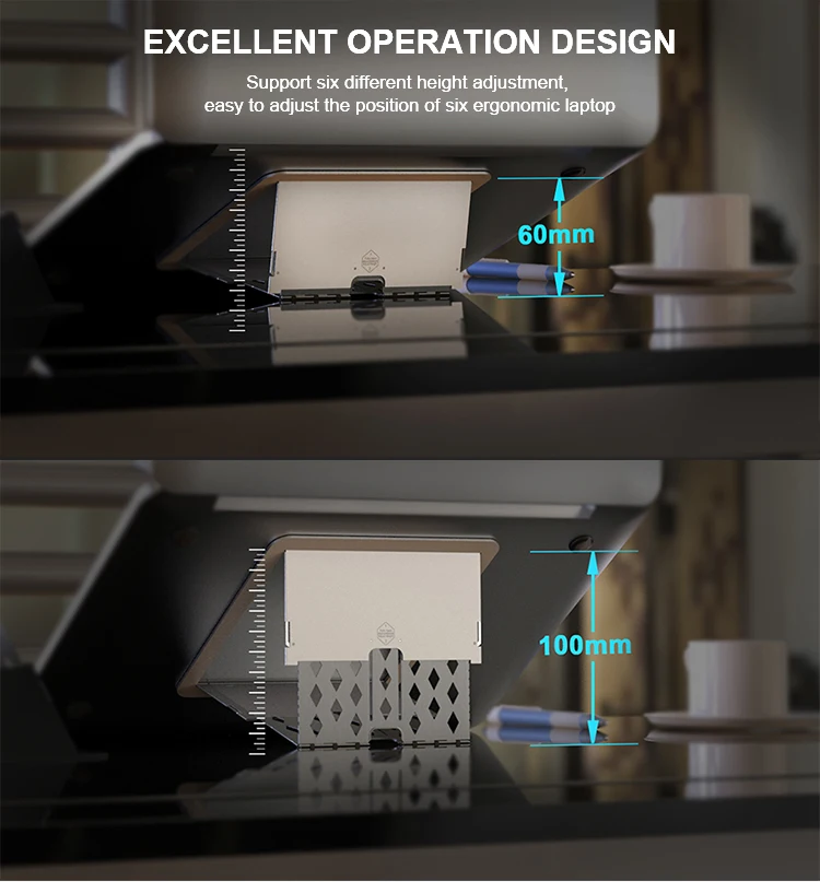 Alloy Metal Laptop Stand Foldable Notebook Tablet Holder Portable Folding Cooling Riser Support Ultra Thin Hide Laptop Bracket