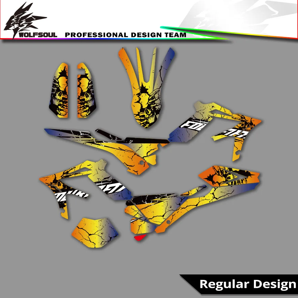 Motocross holographic Decal Graphics Sticker Deco Kit For Beta X-TRAINER XTRAINER 250 300 350 400 450 2016 2017 2018 2019 Custom