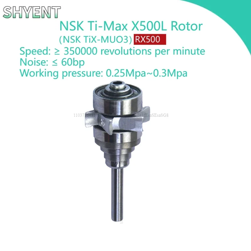 1PCS Dental High-speed Turbine Rotor NSK Ti MaxX500L Press Rotor TiX-MU03 High-speed Cylinder Clamp Rotor Accessory RX500