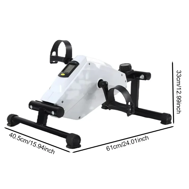 Portable Adjustable Rehabilitation Pedal Bike, Compact Under Desk Leg Foot Exerciser for Daily Physical Recovery Training