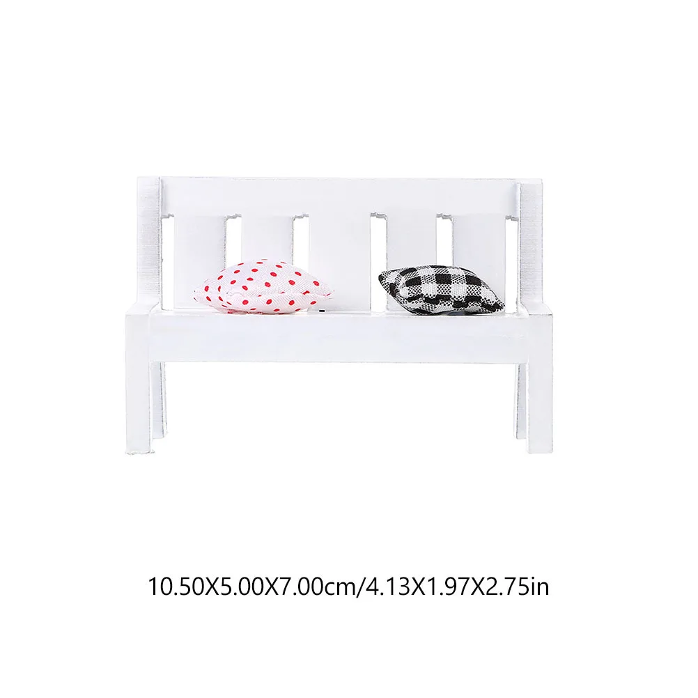 2 set mini mobili piccola panca decorazione per casa delle bambole micro paesaggio scena prop simulazione ornamento mini accessorio