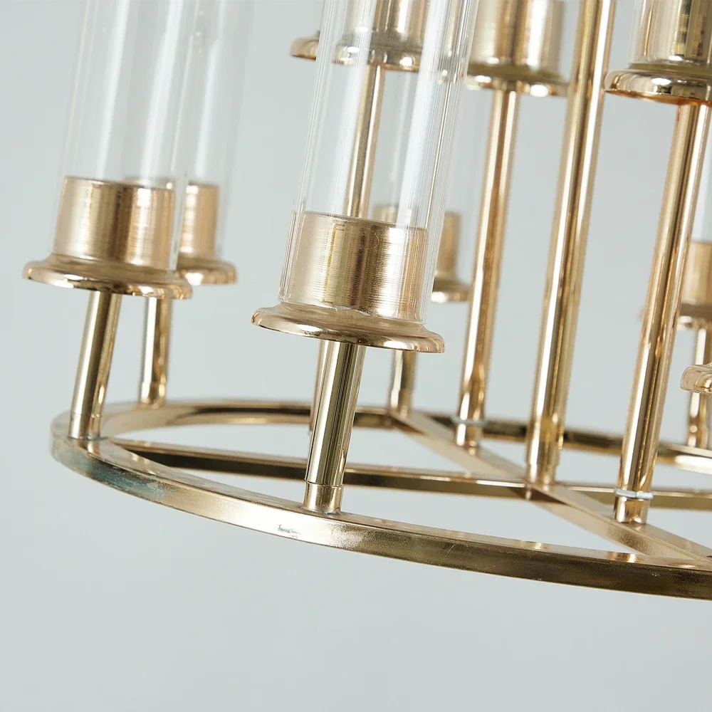 2 Stück oder 4 Stück/6 Stück exquisite goldene Metall-Kerzenhalter: ein Muss für charmante Eventvasen und Partydekorationen. – Detail 9