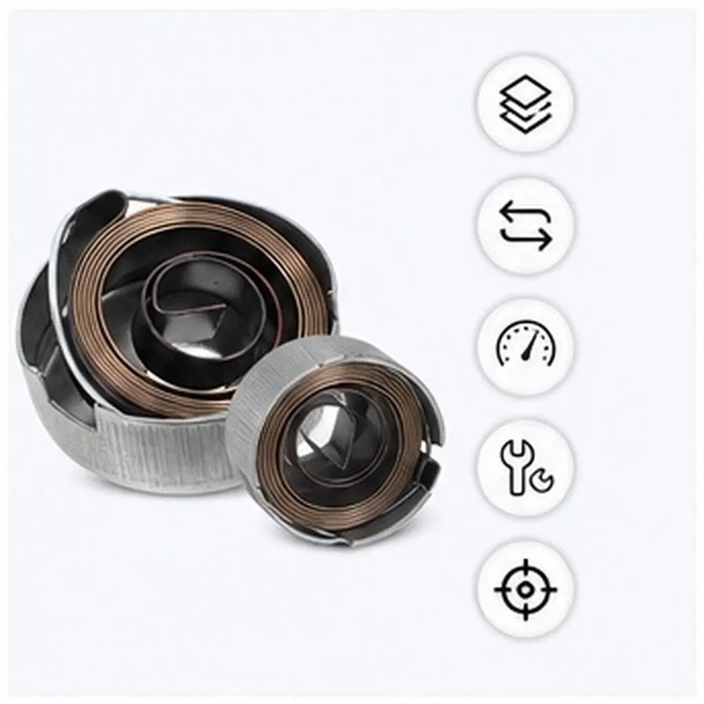 4Pcs Steel Quill Feed Return Coil Spring for Drill Press Heavy Duty Spindle Spring Replacement Smooth Retraction