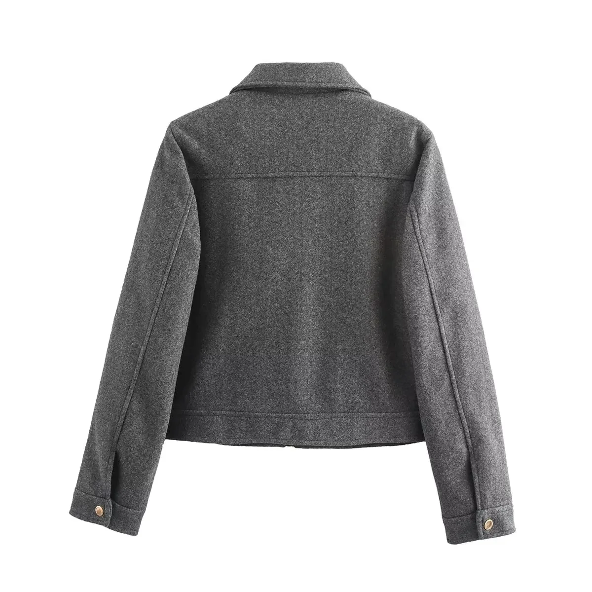 Women's Clothing Bomber Jacket Fast Selling Pocket Zippers Jackets Fashion Versatile Jacket Coat Lady Long-sleeved Top Autumn