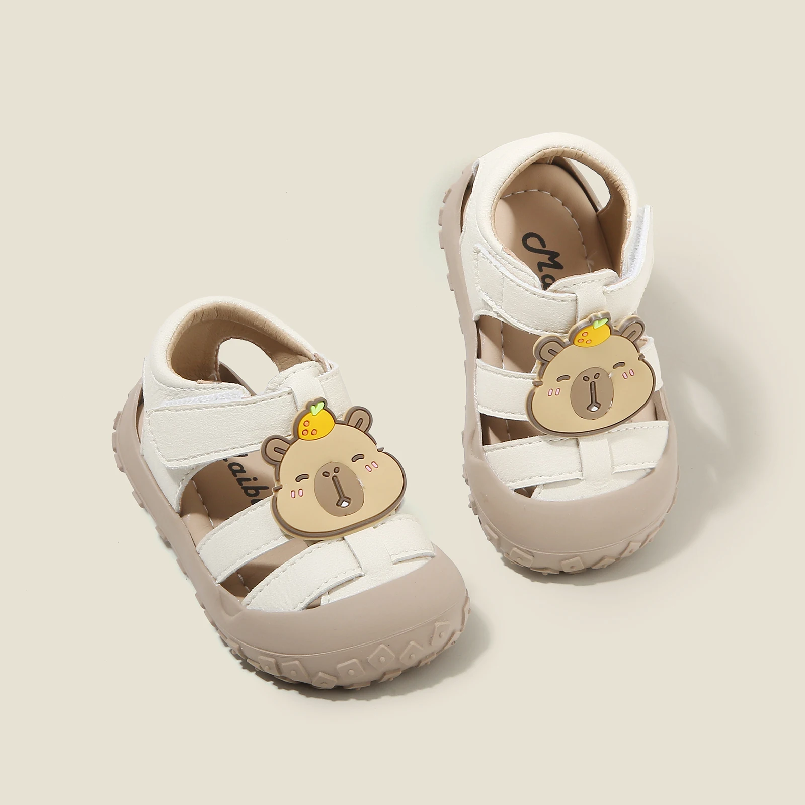 

Mebu Bear Children's Shoes Baby Sandals Anti-Kick and Anti-Collision Infant Walking Shoes Summer Cartoon Unisex Toddler Shoesati