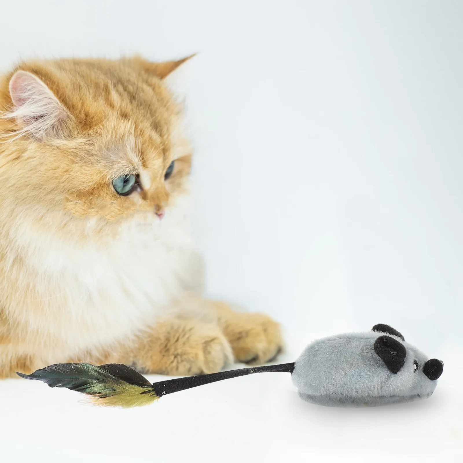

Realistic Mouse Cat Interactive Automatic Moving Cat Plaything for Indoor Cats to Chase Bite Scratch Prevent Furniture Damage