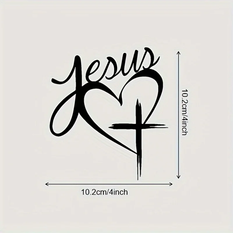 The Cross of & Love Waterproof Vinyl Decals for Many Purpose Like Cars, Trucks, Laptops, Phones, Windows And More