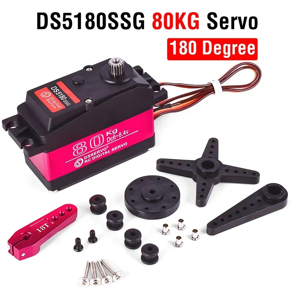 Serwo 80KG RC 1/5 serwo wodoodporny wysoki moment obrotowy serwo 80Kg 8.4V Metal Gear cyfrowy dla Redcat HPI Baja 5B SS