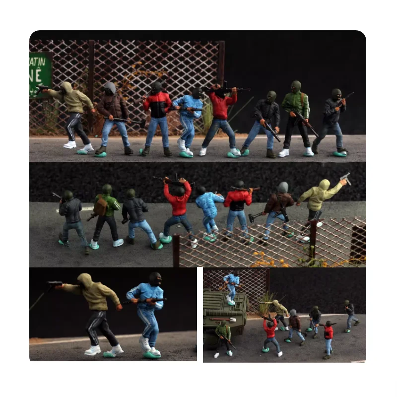 

1:72 Scale Resin Material Tough bandits crime-8 Suitable For Tank Helicopter Scenes Collectible Decorative Gifts Display