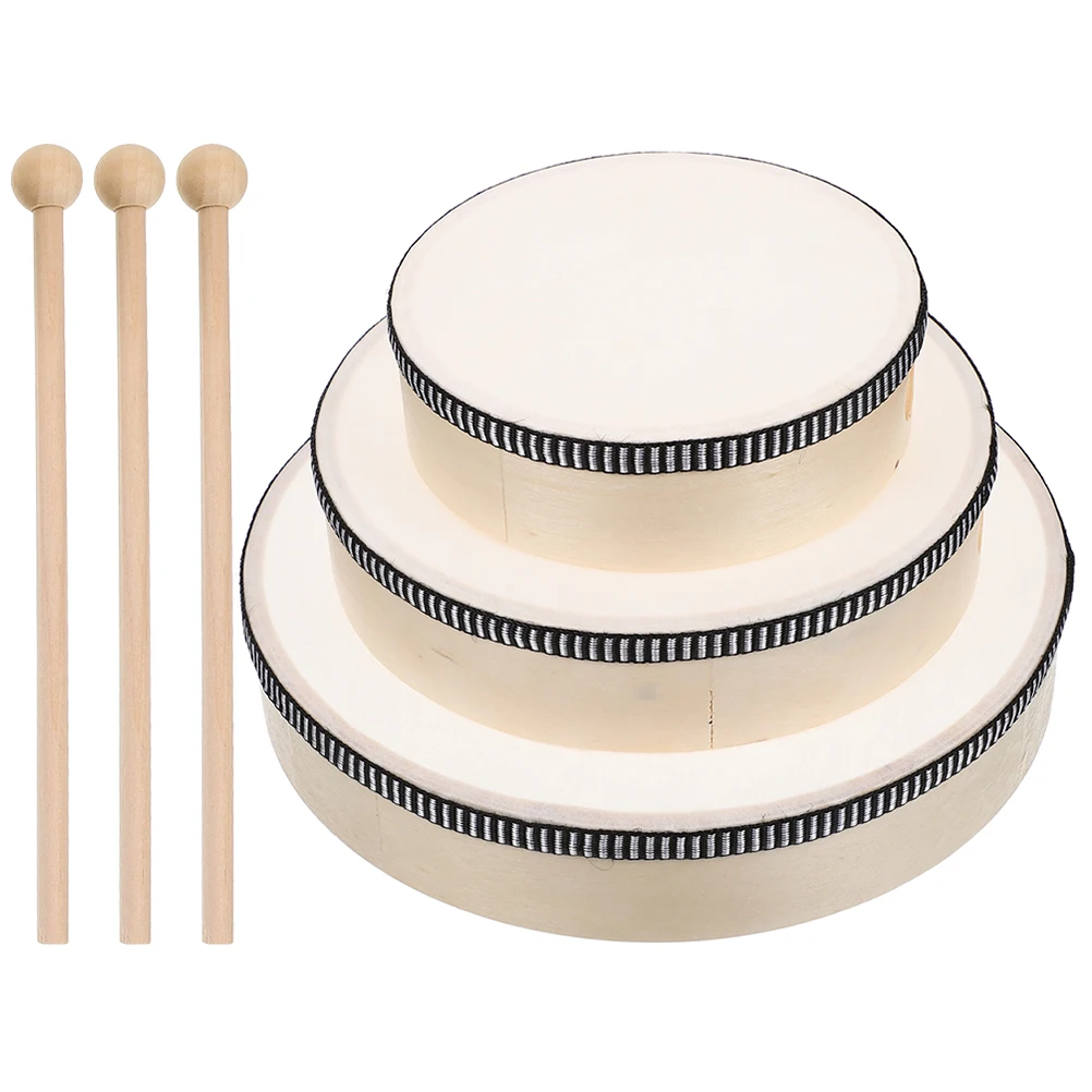 3 szt. Tamburynów do nauki, instrumenty muzyczne 6 8 10 cali, tamburyn dla dorosłych, tamburyn ramowy, zabawki perkusyjne, prezenty