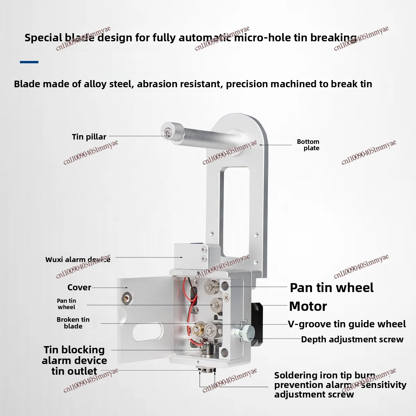 Multifunctional automatic tin feeder tin shortage tin blocking breaker device