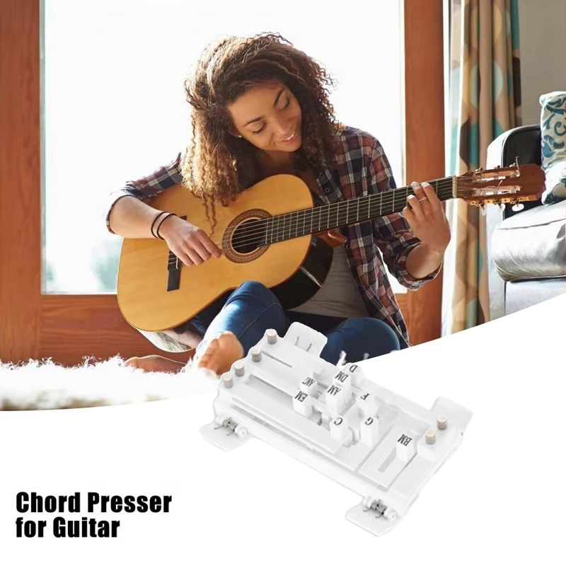 AA79 New Guitar Learn Aid Tool One-Touch Chords Presser Guitar Learning Tool Guitar Chord Trainer Practice Aid For Beginner Love