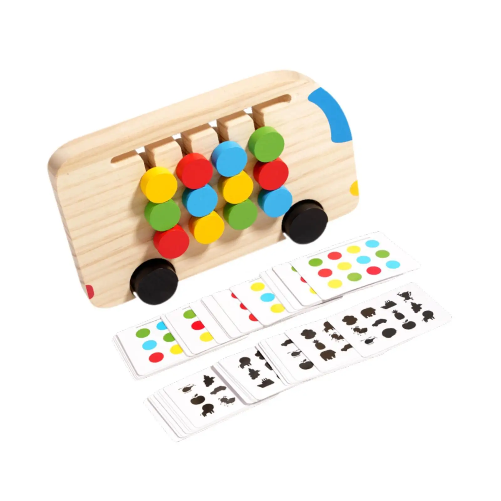 Montessori Toy Slide Puzzle Color Board Developing Cognition Ability Early Education Intelligence Toy Kids Girls Family Travel