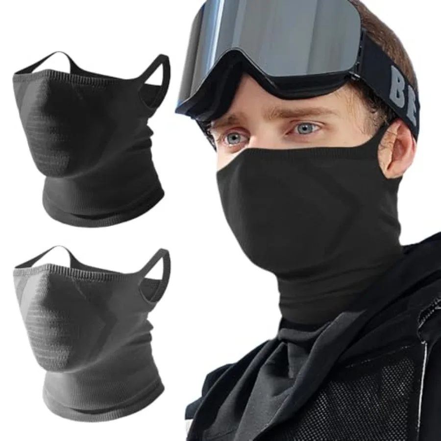 

WTACTFUL 2-Pack Half Face Mask for Motorcycle Cycling - Comfortable, Windproof and Perfect for Outdoor Activities