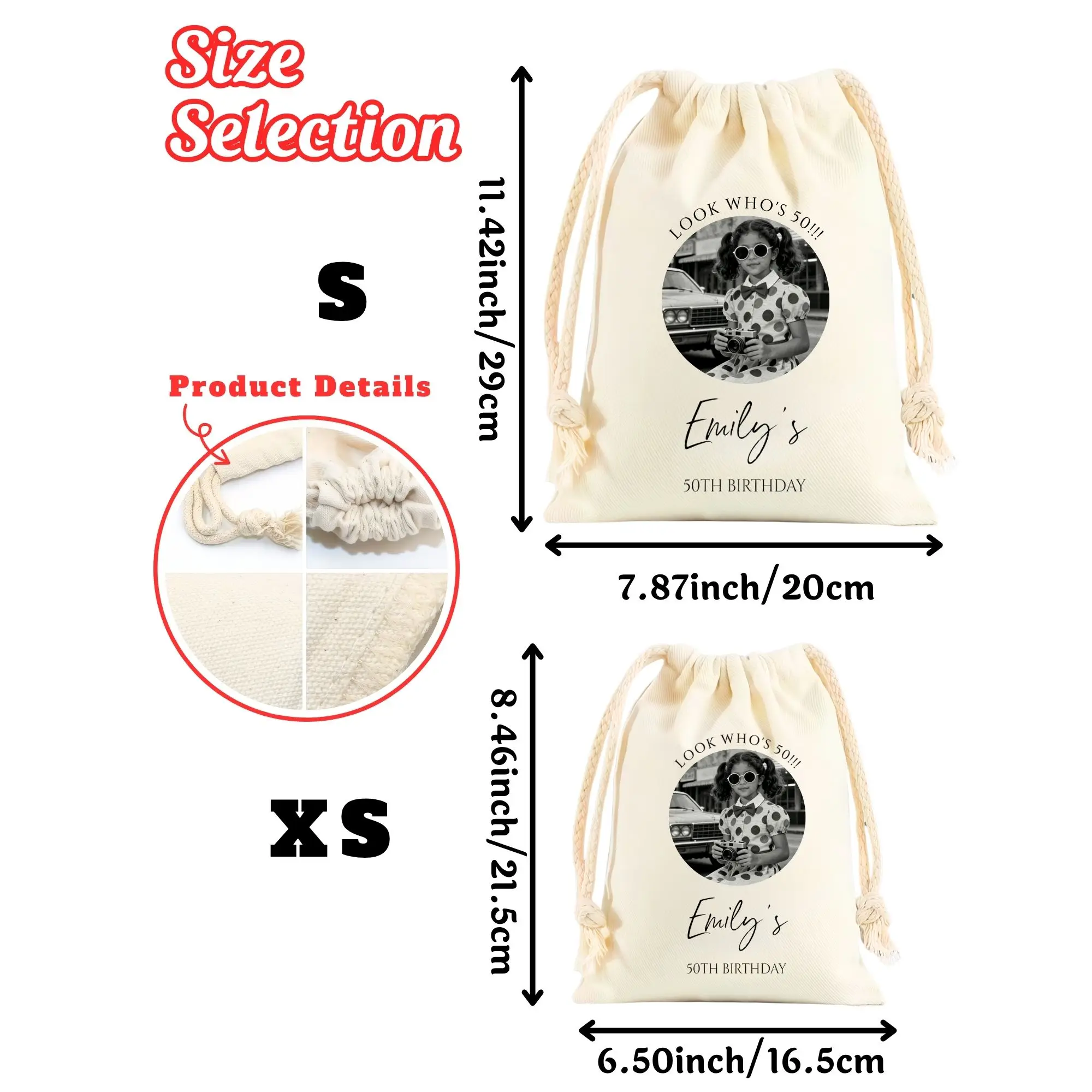 Customizable Drawstring Bag,Personalized Photo Storage Bag,Anniversary Gift,Birthday Gift,Travel Gift,Gift For Parents