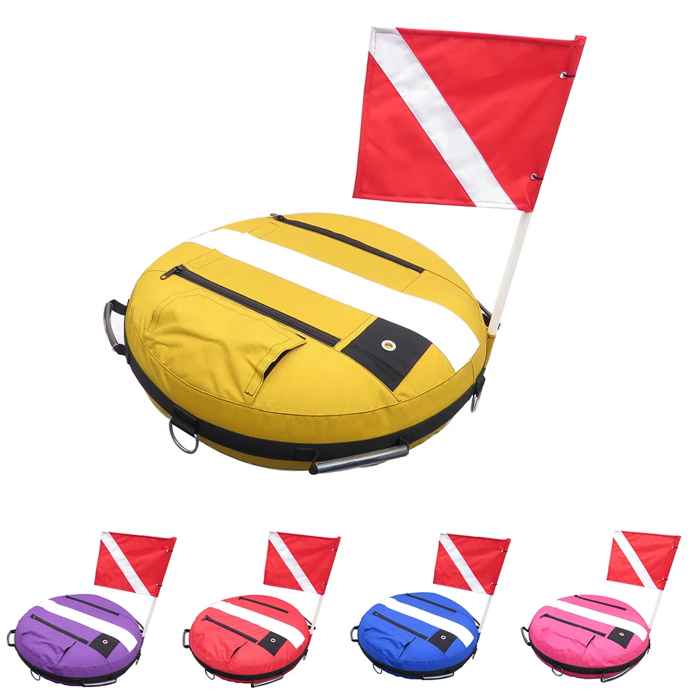 

Safety Float Marker Scuba Diving Buoy Freediving Safety Lightweight And Portable Oral Inflator Over Pressure Relief Valve