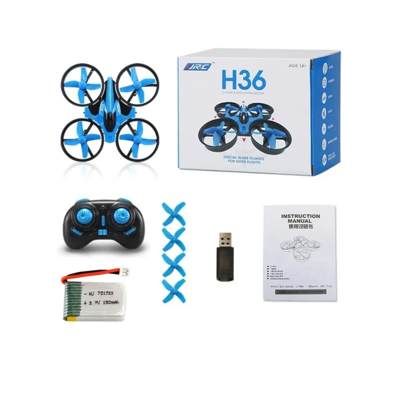 JJRC H36 Mini RC Drone W 3Pcs Battery 6-Axis Headless Mode Helicopter 360° Flip One-Button Return Quadcopter LED Light Drone