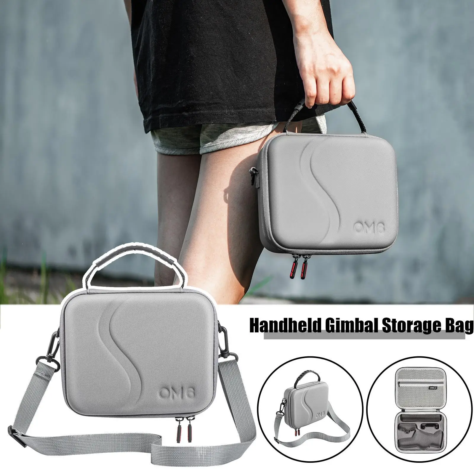 Portable Case Handbag For OM6 Handheld Gimbal Tripod Magnetic Clip Fill Light Clip Storage Bag For DJI Osmo Mobile 6 Accessories