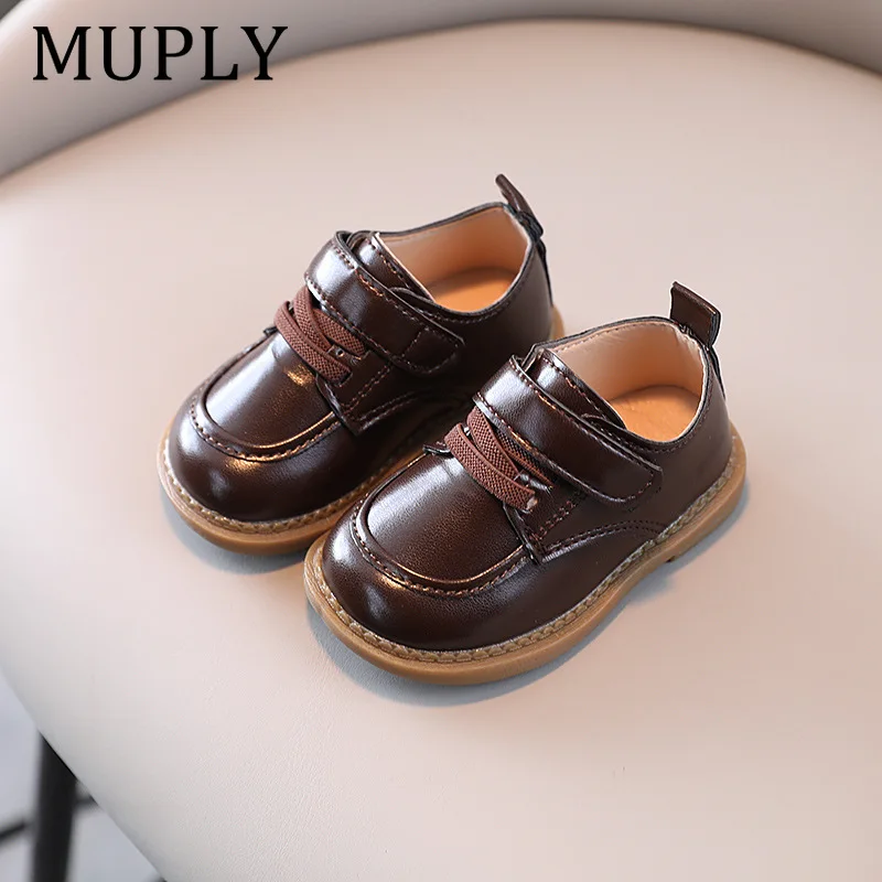 hildren Oxfords Toddler Soft PU Leather Shoes Little Boys Girls Casual Shoes For Baby Beige, Black, Brown