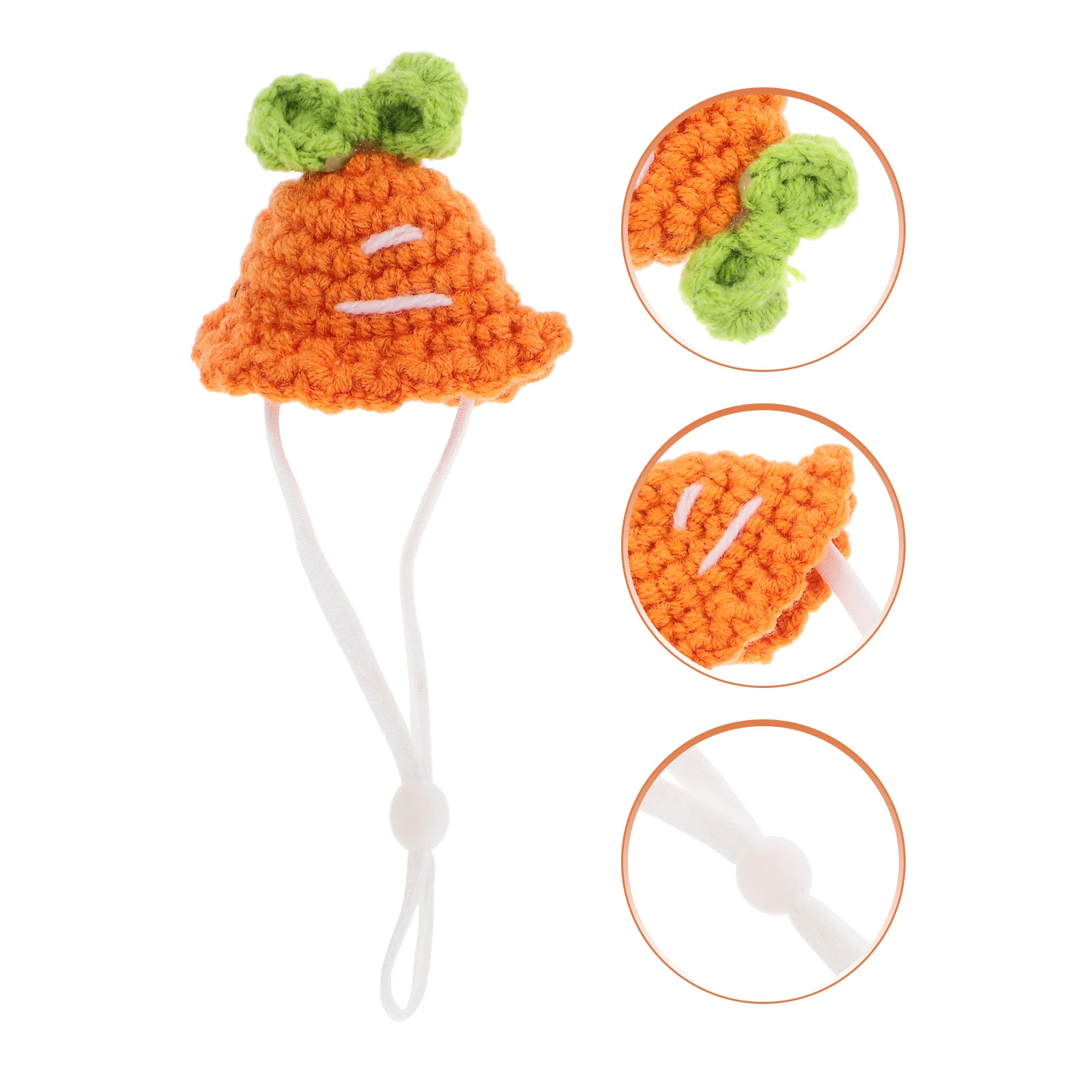 

Knitted Hamster Hat Decorative Chinchilla Hat Miniature Snake Handmade Small Pet Accessories Adorable Squirrel Headdress Photo