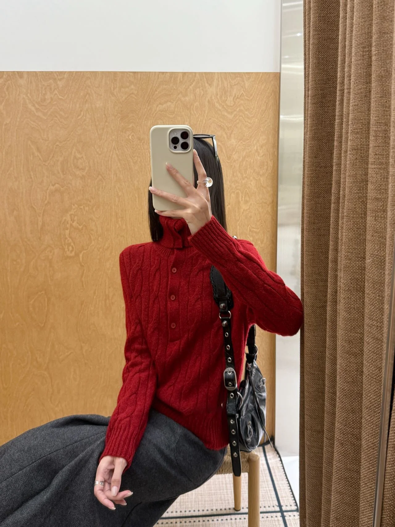 

Модный повседневный корейский женский трикотажный свитер с длинным рукавом и воротником-стойкой, удобный, дышащий, визуально стройнящий, винтажный