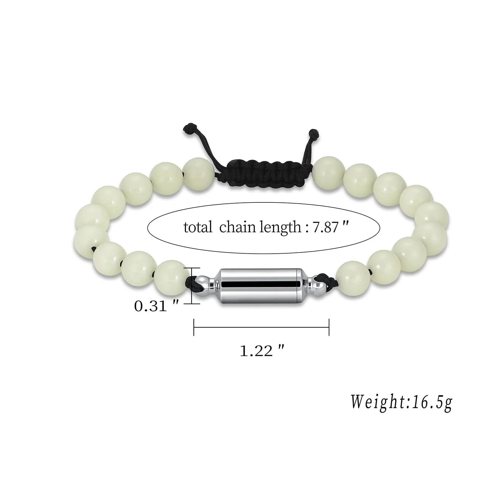 Colorful Beads Cremation Bracelet Chain for Human Ashes Urn Jewelry Memorial Ashes Bracelet Support Free Customization