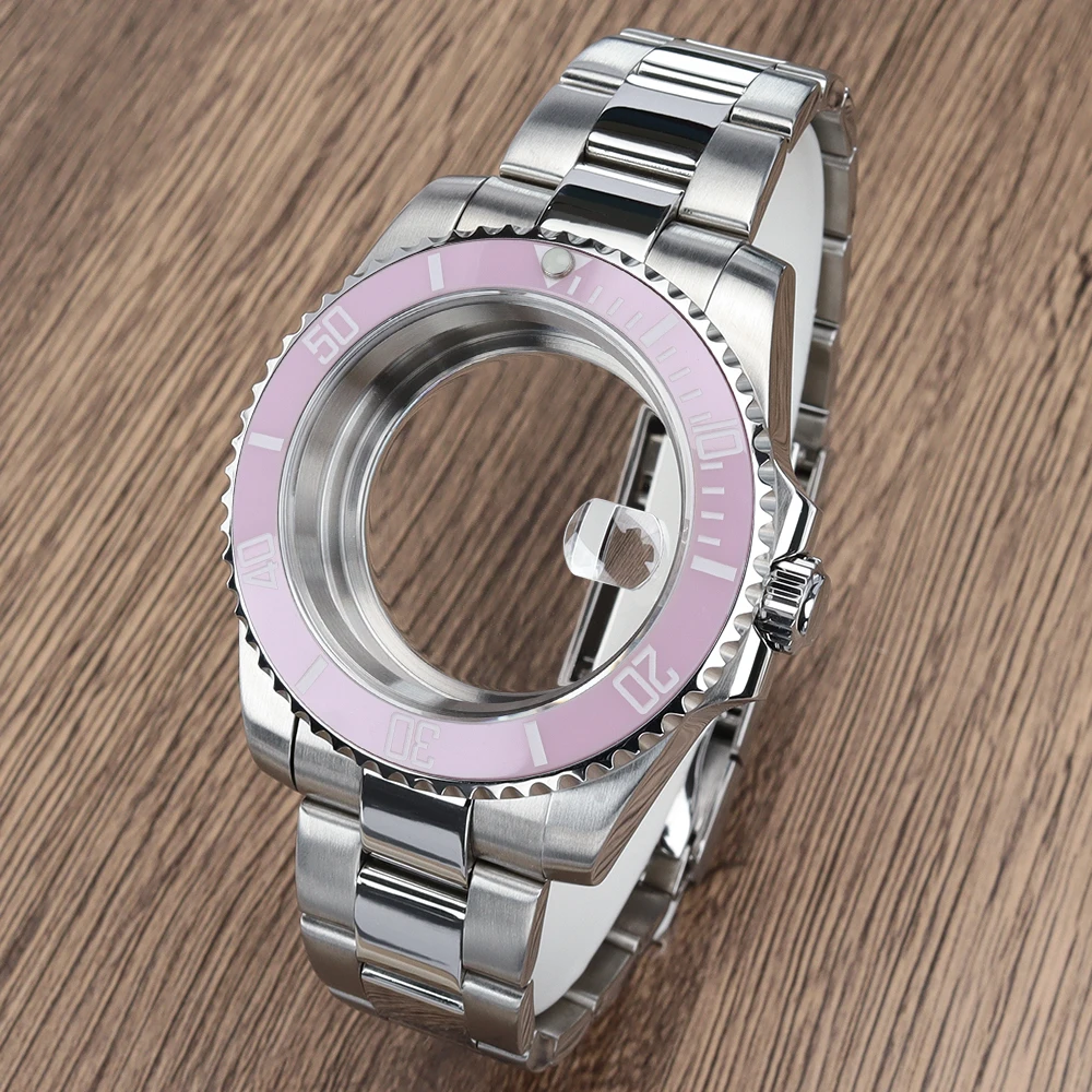 

Silver Dive Case 40mm 200m Waterproof NH34 NH35 NH36 Watch Case Accessories For NH34 NH35 NH36 NH70 8215 2824 Movement 120clicks