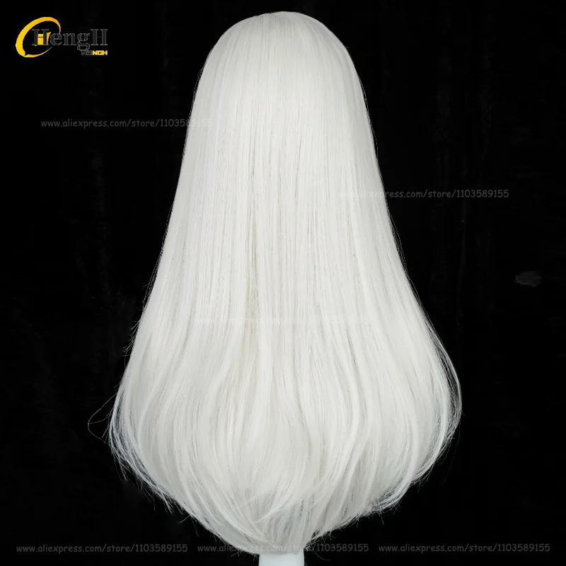 W magazynie Anime Synthetic Sanzu Haruchiyo Long 70cm Milky White Cosplay Wig Heat Resistant Hair Halloween Party Wigs + A Wig Cap