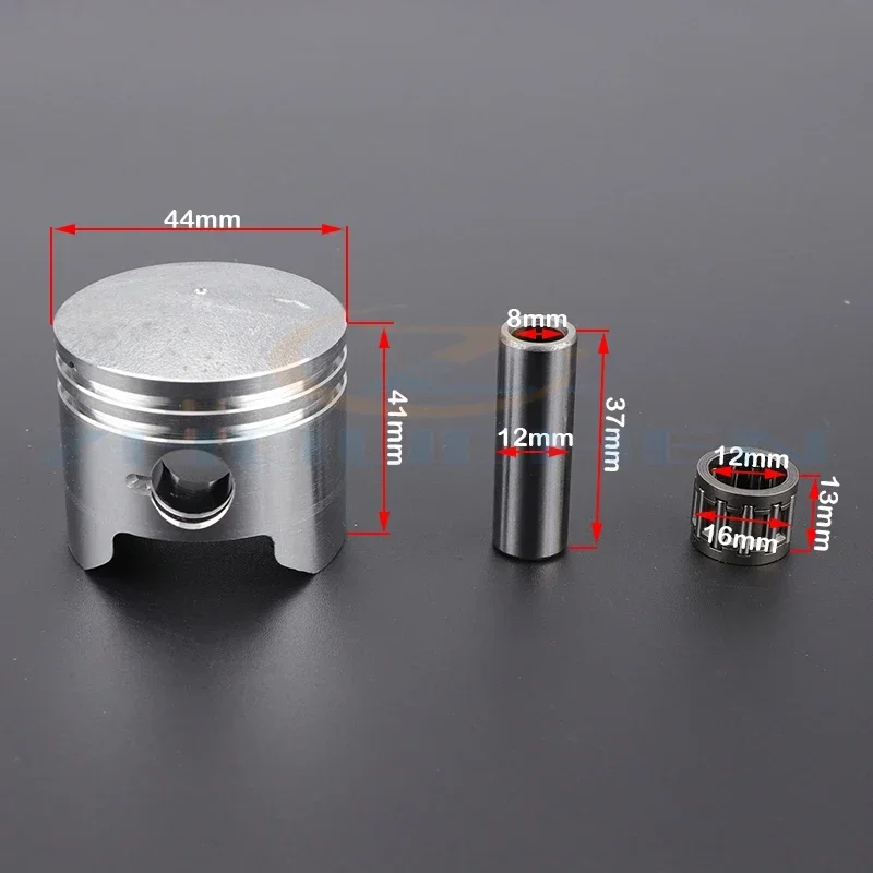 49cc (44-6) رأس اسطوانة المحرك مع دبوس المكبس مجموعة كاملة ل 2 السكتة الدماغية دراجة ترابية صغيرة ATV دراجة الجيب رباعية #1