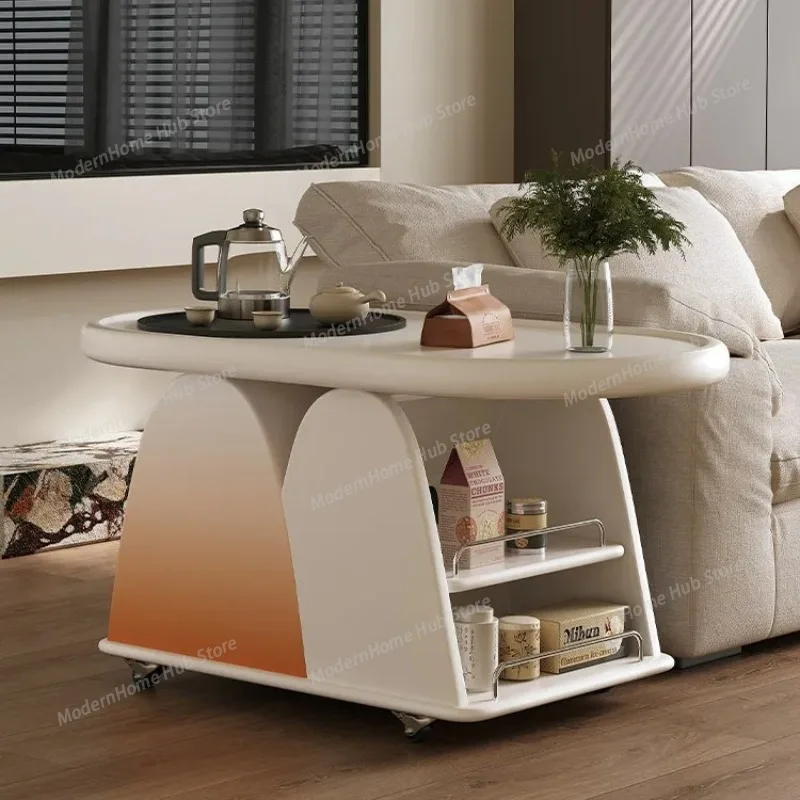 Mobile household small apartment sofa side few tea integrated trolley balcony tea table Living Room Furniture Home furniture