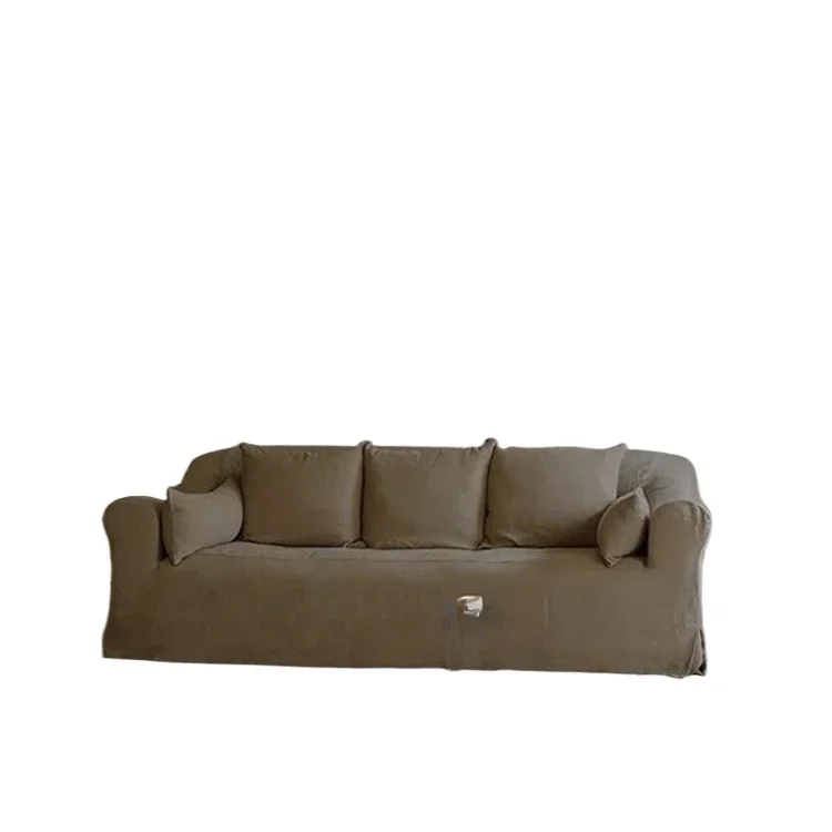 

Fabric sofa living room small apartment Japanese-style multi-person removable and washable sofa bed and breakfast loft