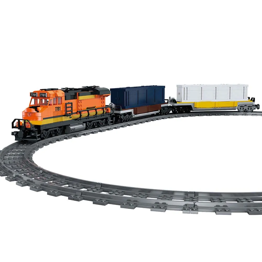 Technic Vintage spoorwegtrein 1065-delige treinbouwpakket, Moc modulaire bouwstenen Station Express Treinliefhebbers Cadeau