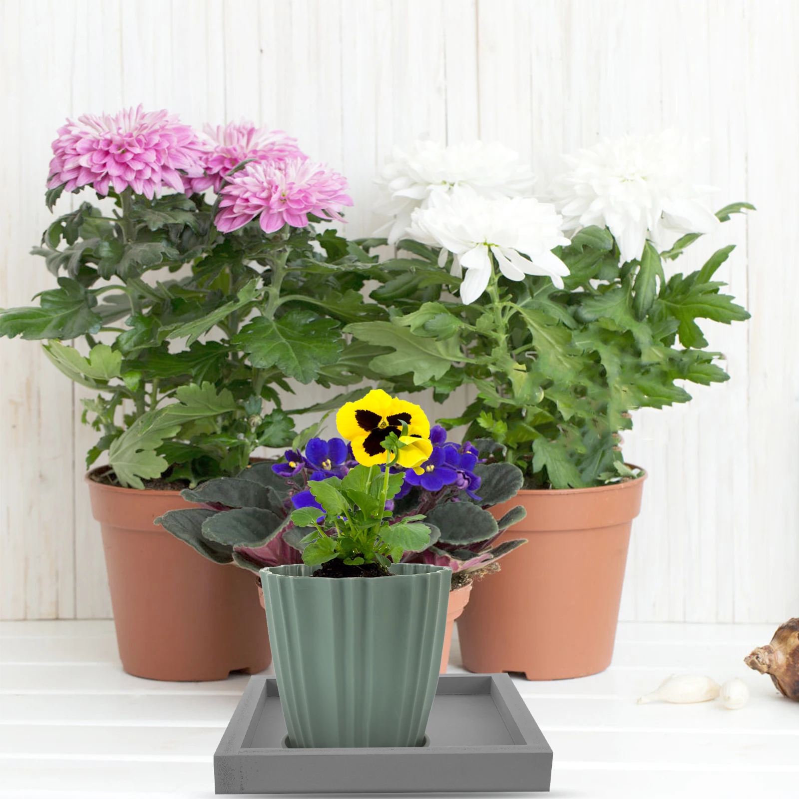 

Plastic Plant Water Tray Flowerpot Saucer Drainage Tray Indoor Garden Accessories Planter Base 1pcs