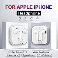 For Apple Headphones For iPhone 16 15 14 13 12 11 Pro Max 8 Plus iPad Laptops Tablet 3.5mm Earphones Type C Stereo Wired Earbuds