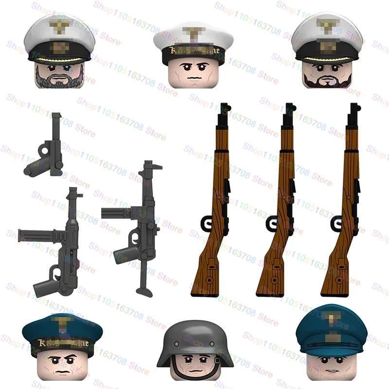 Blocos de construção militares soldados modelo de ação N661-N682 figuras conjunto com acessórios brinquedos do exército coleção crianças presentes