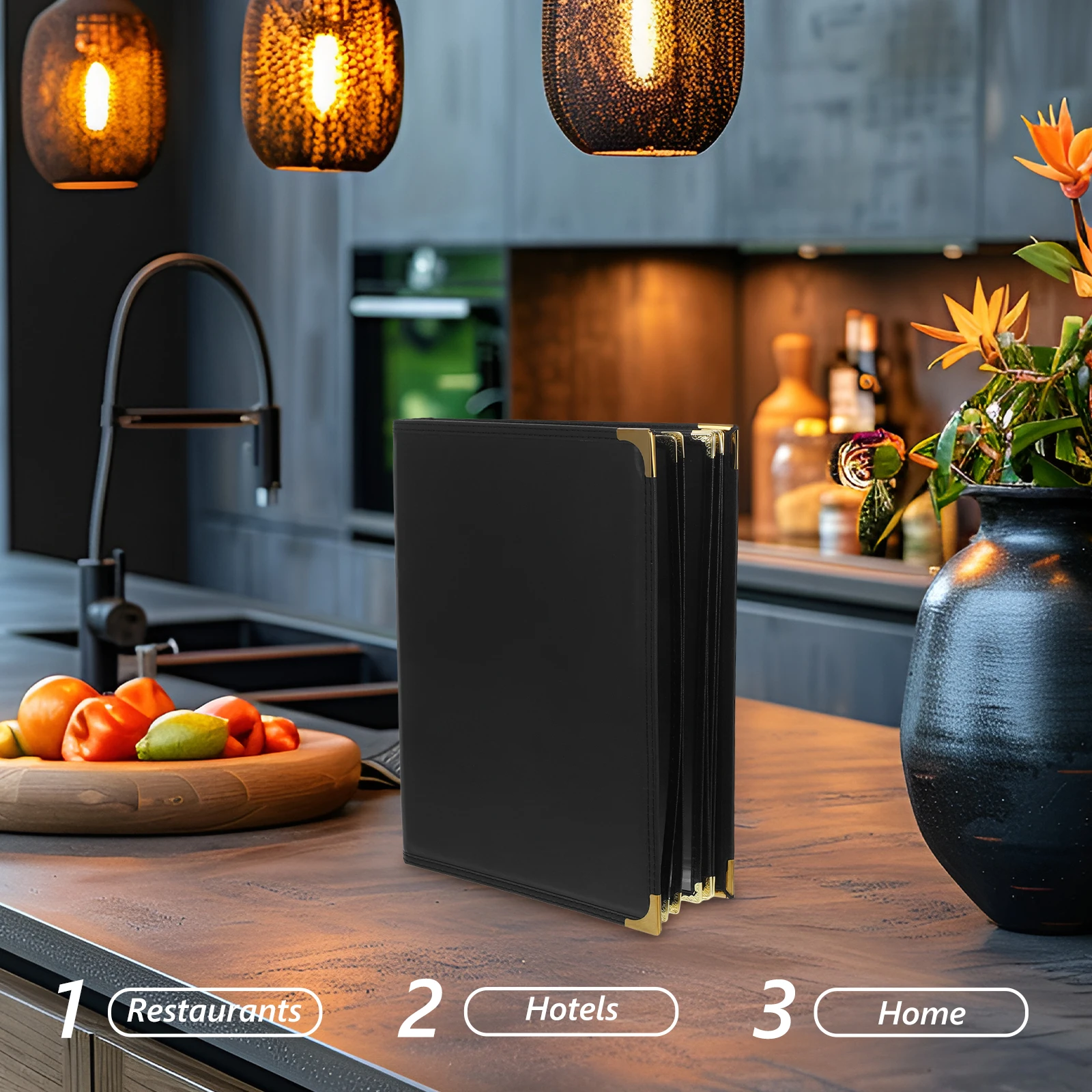 أغطية قائمة PVC شفافة، منظم أنيق وأنيق لمؤسسات الطعام، كتاب وصفات PVC مقاوم للاهتراء يدوم طويلاً